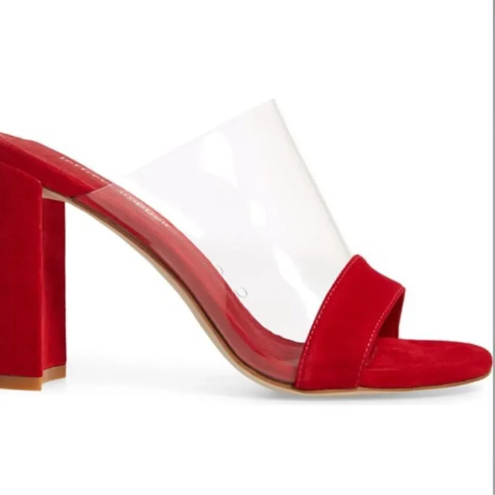 JEFFREY CAMPBELL Keira Slide Sandal size 7.5 RED
